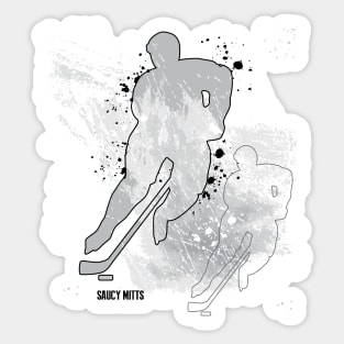 Hockey Player Double Vision Sticker